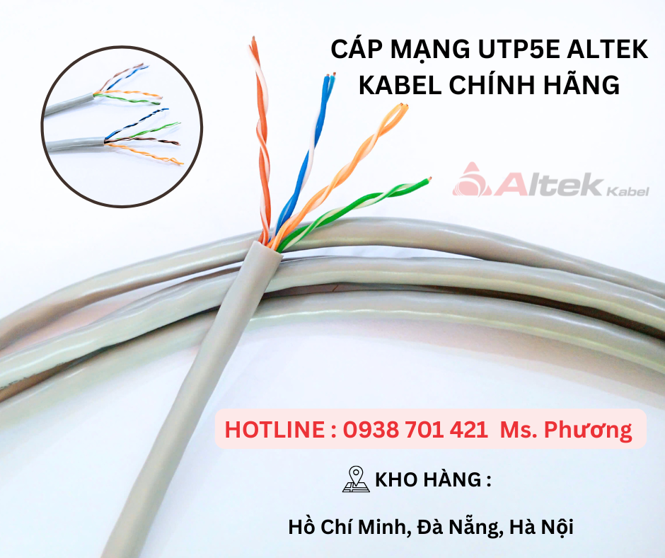 CÁP MẠNG UTP5E ALTEK KABEL CHÍNH HÃNG